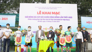 Sôi động 'Giải bóng đá cúp Sức Khỏe Cộng Đồng' lần thứ I năm 2021