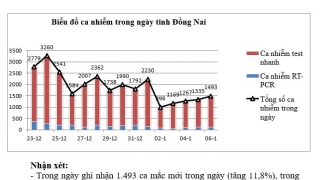 Đồng Nai: Sáng 7/1, ghi nhận 1.493 ca mắc COVID-19 mới