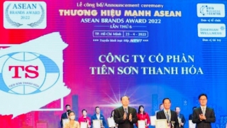 Công ty CP Tiên Sơn Thanh Hóa đoạt cú đúp giải thưởng tại Lễ công bố Thương hiệu mạnh ASEAN 2022