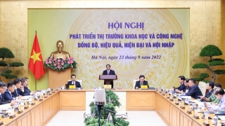 Thủ tướng Chính phủ Phạm Minh Chính chủ trì Hội nghị 'Phát triển thị trường khoa học và công nghệ đồng bộ, hiệu quả, hiện đại và hội nhập'