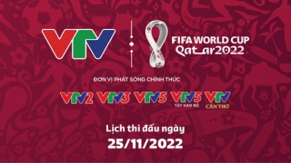 Lịch thi đấu World Cup 2022 hôm nay ngày 25/11