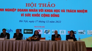 Hội thảo 'Doanh nghiệp doanh nhân với khoa học và trách nhiệm sức khoẻ cộng đồng'