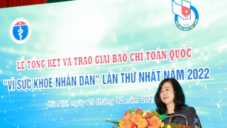 Bài phát biểu của Bộ trưởng Bộ Y tế Đào Hồng Lan tại Lễ tổng kết và trao Giải báo chí toàn quốc “Vì sức khỏe nhân dân”