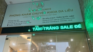 Phòng khám chuyên khoa da liễu Hanaichi Clinic quảng cáo, tư vấn thực hiện truyền “dưỡng chất” không phép