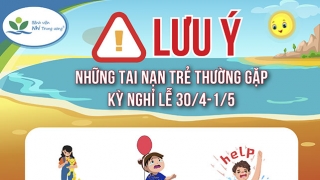 Chuyên gia khuyến cáo lưu ý những tai nạn trẻ thường gặp trong kỳ nghỉ lễ 30/4 và 1/5