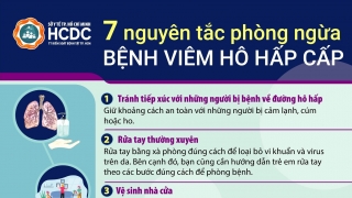 Infographics: 7 nguyên tắc phòng ngừa bệnh viêm hô hấp cấp