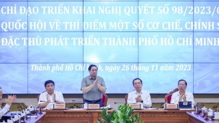 Thủ tướng Phạm Minh Chính chủ trì Hội nghị Ban Chỉ đạo triển khai thực hiện Nghị quyết thí điểm cơ chế, chính sách phát triển TP. Hồ Chí Minh