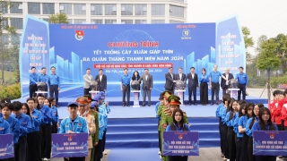 Hà Nội: Chương trình 'Tết trồng cây Xuân Giáp Thìn và ra quân Tháng Thanh niên năm 2024'