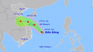 Cập nhật tình hình áp thấp nhiệt đới trên biển Đông