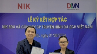 Lễ ký kết hợp tác giữa Công ty CP Truyền hình Du lịch Việt Nam cùng Công ty TNHH Trường Đào Tạo Kinh Doanh Và Đầu Tư Thực Tế NIK