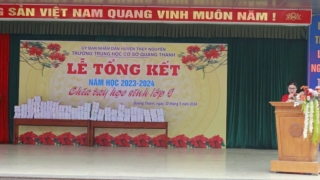 Trường Trung học cơ sở Quảng Thanh tổng kết năm học 2023 – 2024 với những kết quả và nhiệm vụ đã đạt được