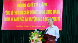 Tổng Bí thư Tô Lâm thăm và làm việc tại huyện đảo Bạch Long Vĩ, Hải Phòng