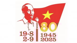 Mẫu logo chính thức tuyên truyền Kỷ niệm 80 năm Cách mạng Tháng Tám và Quốc khánh 2/9
