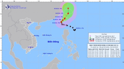 Tin bão trên Biển Đông - Cơn bão số 3 (Krathon)