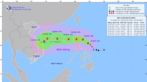 Tin bão gần Biển Đông - cơn bão TRAMI