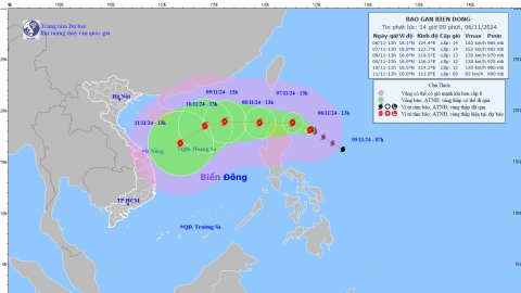 Tin bão gần Biển Đông