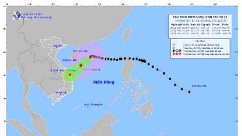 Chủ động ứng phó với bão TORAJI gần biển Đông