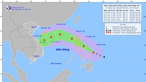 Tin bão gần Biển Đông - Cơn bão số 10 (MAN-YI)