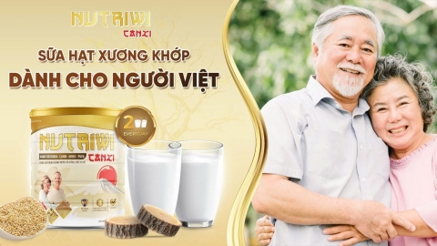 Sữa hạt Nutriwi Canxi: Bộ ba hoạt chất quý cho xương khớp khỏe mạnh