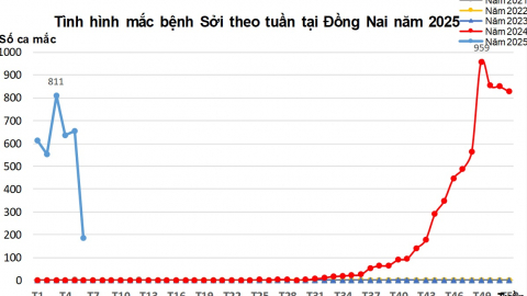 Đồng Nai: Ghi nhận hơn 3,4 ngàn ca sởi từ đầu năm 2025 đến nay