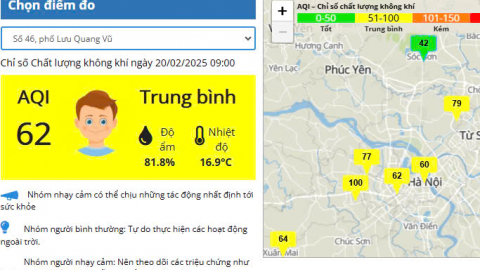 Hà Nội bị bao phủ bởi lớp sương mờ đục, không khí gia tăng ô nhiễm