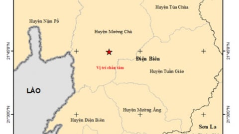 Điện Biên: Xảy ra trận động đất có độ lớn 5.0 độ richter