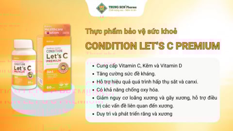 Thực phẩm bảo vệ sức khỏe Condition Let's C Premium và Condition Liver vi phạm nội dung quảng cáo