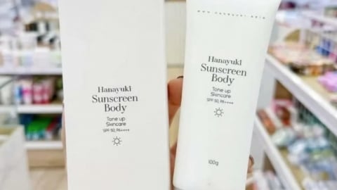Hà Nội: Thu hồi lô sản phẩm Hanayuki Sunscreen Body