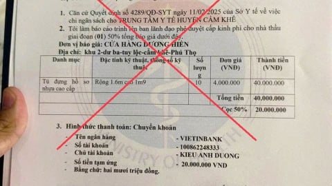 Phú Thọ: Trung tâm Y tế huyện Cẩm Khê cảnh báo lừa đảo mua bán trang thiết bị Y tế