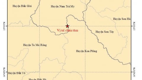 Kon Tum: Xảy ra trận động đất có độ lớn 4.2 tại huyện Kon Plông