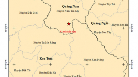 Quảng Nam: Ghi nhận 4 trận động đất trong ngày 26/5