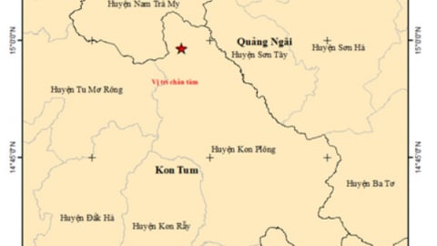 Kon Tum: Xảy ra 3 trận động đất tại huyện Kon Plông