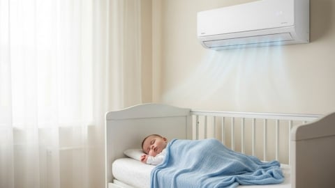 Trẻ sơ sinh có nên nằm điều hòa vào mùa hè?