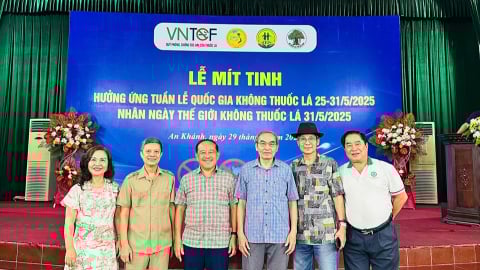 VACHE kết hợp với các đơn vị tổ chức Lễ mít tinh hưởng ứng Tuần lễ Quốc gia không thuốc lá 25 - 31/5/2025