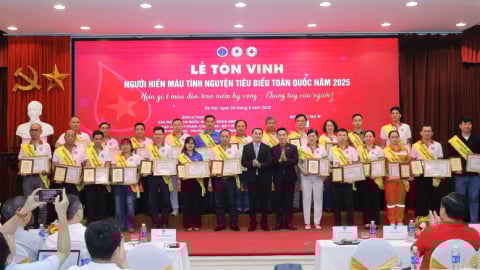 Tôn vinh 100 người hiến máu tình nguyện tiêu biểu toàn quốc năm 2025