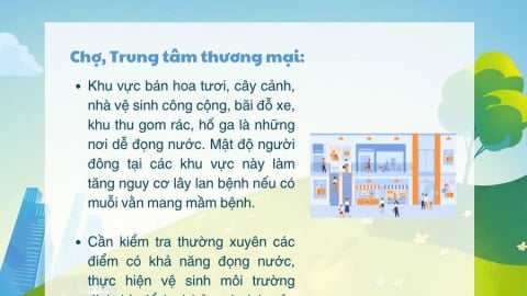Cảnh giác nguy cơ sốt xuất huyết tại những khu vực công cộng