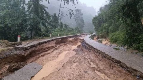 Bắc Kạn: Mưa lớn gây ngập úng, sạt lở đất nghiêm trọng tại huyện Bạch Thông