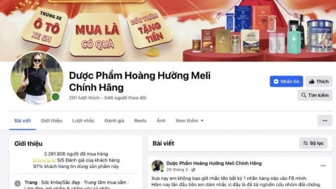 Bộ Y tế đề nghị xử lý fanpage Dược phẩm Hoàng Hường Meli chính hãng