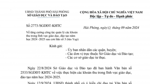 Ngành giáo dục Hải Phòng nỗ lực khắc phục hậu quả bão số 3, nghiêm cấm vận động tài trợ giáo dục sau bão