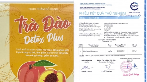 Khách hàng tố sản phẩm Trà Đào Detox Plus của 'Boss' Nguyễn Hải Hà phân phối chứa chất cấm, tiềm ẩn nguy cơ cho sức khỏe