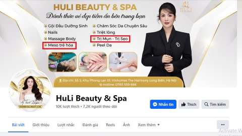 Cơ sở Huli Beauty & Spa hoạt động như Phòng khám chuyên khoa trong thời gian dài mà không có cơ quan chức năng nào hay biết?