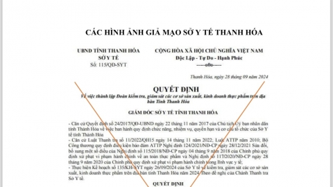 Thanh Hóa: Cảnh báo tình trạng giả danh Sở Y tế để lừa đảo