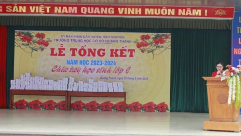 Trường Trung học cơ sở Quảng Thanh tổng kết năm học 2023 – 2024 với những kết quả và nhiệm vụ đã đạt được