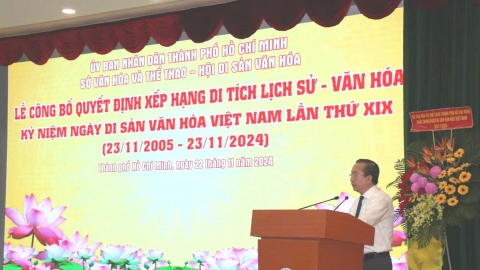 TP. Hồ Chí Minh: Công bố quyết định xếp hạng di tích cấp Thành phố nhân kỷ niệm Ngày Di sản văn hóa Việt Nam lần thứ XIX