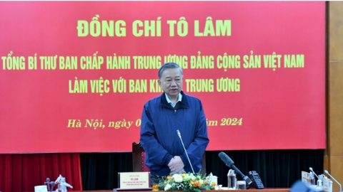 Tổng Bí thư Tô Lâm làm việc với Ban Kinh tế Trung ương