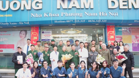 Nha khoa Phương Nam tô điểm nụ cười cho các bác cựu chiến binh tỉnh Cao Bằng