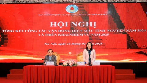 Hội nghị tổng kết công tác vận động hiến máu tình nguyện năm 2024 và triển khai nhiệm vụ năm 2025