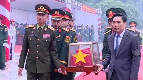 Thanh Hóa: Xúc động lễ truy điệu, an táng 21 hài cốt liệt sĩ Việt Nam hy sinh tại Lào