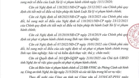 Nghệ An: Xử phạt một cá nhân hơn 262 triệu đồng vì mua, tàng trữ xương, móng vuốt động vật hoang dã quý hiếm