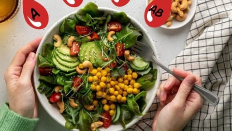 Chế độ ăn uống phù hợp cho từng nhóm máu